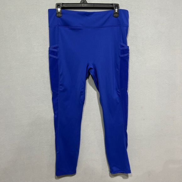 Fabletics Pants - Fabletics Leggings Women XL Blue Motion 365 High Rise Mesh Pocket